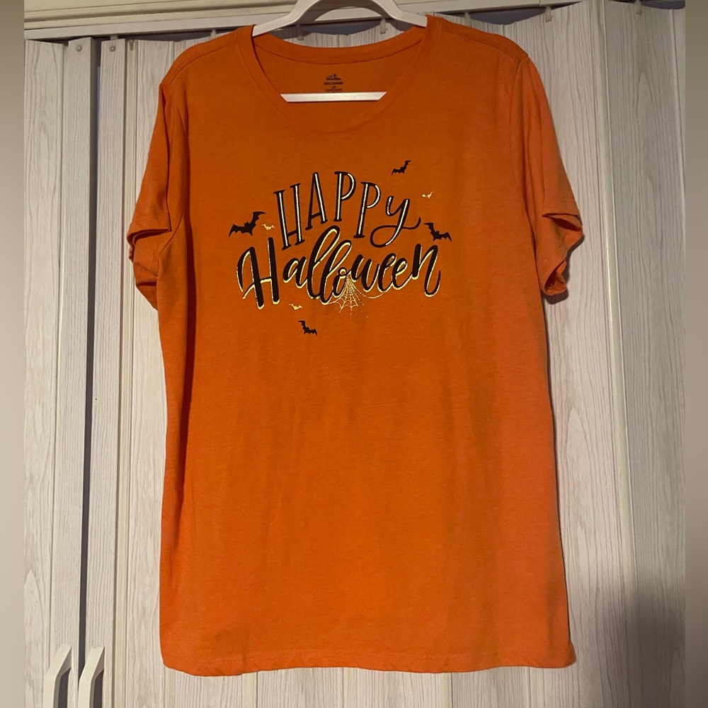 Orange Happy Halloween Graphic Tee